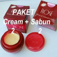 OBAT KRIM SABUN JERAWAT PEMUTIH KULIT WAJAH CREAM & SOAP ROSE ORIGINAL