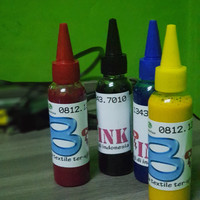 paket tinta textile CMYK masing-masing100 ml for printer DTG