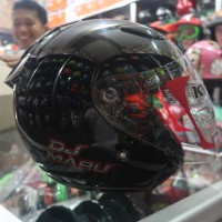 Helm Half Face KYT DJ MARU Solid Black