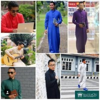 New Terbaik Jubah Gamis Pria Razzaqu Baju Koko Slimfit Soft Elrah