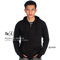 Jaket Hoodie Zipper Premium Fleece M4 Polos /jaket hijab panjang syari