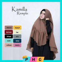Jual Jilbab Instan Syari | Hijab Kerudung Syari Khimar Kamila Rempel Murah
