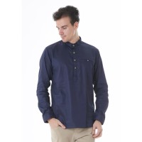 Tendencies Kemeja Panjang CHENNAI NAVY COTTON Modern