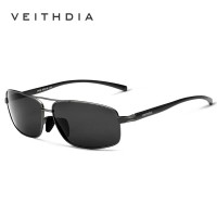 Kacamata/Sunglass Hitam UV 400 Lensa Polarized Original Veithdia 2458