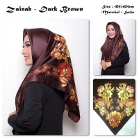 !#@ Zainab Bunga Bahan Satin Pashmina Hijab Kerudung Scarf Jilbab @#!
