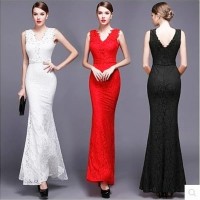 JES-PS1503 longdress brokat maxi dress lace party import-gaun pesta