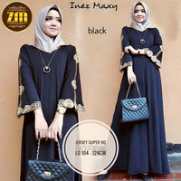 Jual Inez maxi by zm Long dress gamis maxi abaya arab bordir Murah