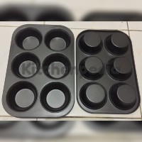 Jual Loyang / Cetakan Kue / Muffin Pan / Cup Cake Teflon Non Stick (6 Cup) Murah