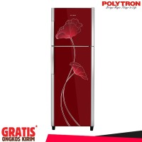POLYTRON KULKAS PRM28BGR MERAH LEMARI ES 2 PINTU - FREE ONGKIR