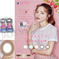 New Sweety Strawberry Softlens - Hazel Brown + GRATIS Lenscase