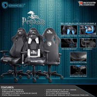 Sades Pegasus - Gaming Chair - Kursi Gaming Sades Pegasus - White