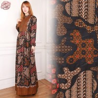 Felicia Dress batik maxi panjang gamis kaftan wanita jumbo fit to L