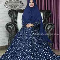set Gamis khimar Gamis syari polkadot gamis wolfis gamis motif modern