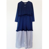 Munira Dress Navy / Gamis Wanita / Fashion Muslim