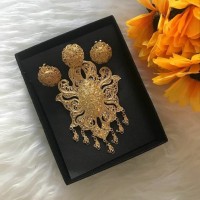 SET BROS ALPAKA AKSESORIS KEBAYA BALI (FULL GOLD PLATED) BA 56