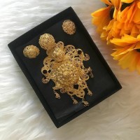 SET BROS ALPAKA AKSESORIS KEBAYA BALI (FULL GOLD PLATED) BA 50