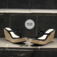 NOLLY - Dalleya sandal wedges wanita hak tinggi casual murah trendy