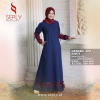 Gamis Dewasa Gissel 109 Navy By Seply Size XL s.d XXL