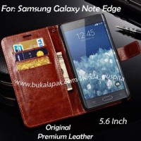 Samsung galaxy Note edge / Note 4 edge Flip Pu Leather Wal Berkualitas