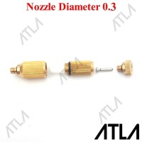 Mist Nozzle 0.3 mm Drat Ulir + Filter Aeroponik Fogger Kabut IF015