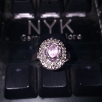 Cincin berlian (12 buah) + Batu kecubung kalimantan