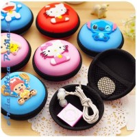 Earphone Headset Coin Pouch Storage Dompet Tempat Koin Karakter Kartun
