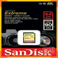 Memory Sandisk Extreme SDXC UHS-1 card 64GB 90Mbs