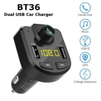 Dual USB Car Charger BT36 3.1A Handsfree Bluetooth Car Kit