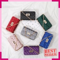 TAS JELLY MATTE CHEVRON KOTAK UKURAN 18 | TAS MAXI MATTE KOTAK