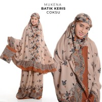 FASHION MUSLIM MUKENA RAYON BALI DEWASA BATIK KERIS FASHION MUSLIM