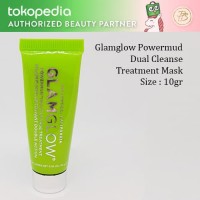 Glamglow Powermud Dualcleanse Treatment Mask 10gr, Masker Wajah