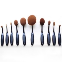 10 Pcs Set Anastasia Makeup Brush Bentuk Oval Kit for Foundation
