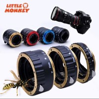 Set 3 Buah Cincin Tabung Macro Warna Merah Untuk Lensa Canon DSLR Ex