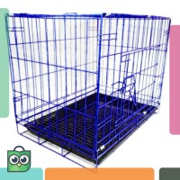 KANDANG BESI LIPAT TEBAL BESAR SIZE L (60X55X45) U/ KUCING / ANJING