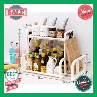 special kitchen set Rak dapur serbaguna bumbu pisau stainless steel