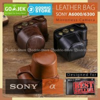 Sony Alpha A6000 / A6300 Leather Bag / Case / Tas Kamera Mirrorless