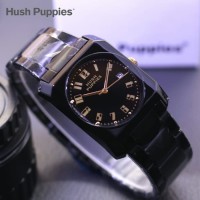 Jam tangan Untuk Wanita HUSH PUPPIES Kotak Variasi warna Tali - Hitam