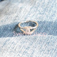 Cincin Anak Mini Zircon Channel Lapis Emas Putih