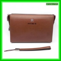 DOMPET KULIT HANDBAG PRIA WANITA PREMIUM AIGNER 806 BROWN