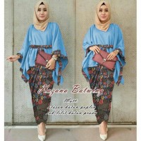 Setelan Hazana Turkish / Baju Busana Muslim Kebaya Batwing Remaja