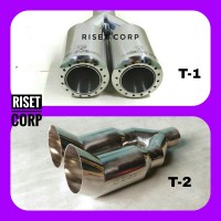 Jual HKS Oval Pendek Muffler Knalpot Mobil Racing Civic/Jazz/Avanza/Xenia Murah