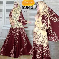 Baju muslim gamis syari syalika maroon maxy maxmara jumbo murah sy gt