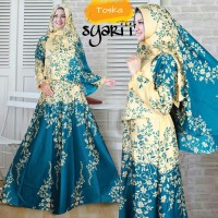 Baju muslim gamis syari syalika toska maxy maxmara jumbo murah syal gt