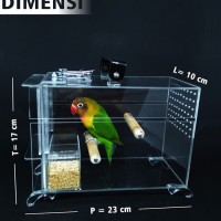 Kandang LOVEBIRD / Sangkar Burung / Sangkar Lovebird AKRILIK BOX