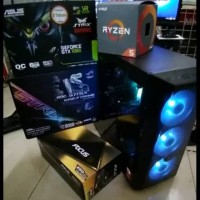 PC PAKET RAKITAN CPU GAMING AND DESIGN AMD RYZEN 5 1600 GTX 1060 GB