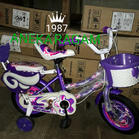 SEPEDA ANAK MINI 12 LITTEL PHONY FROZEN UNGU
