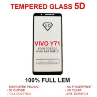 Vivo Y71 Full Lem Glue Cover Layar Penuh Tempered Glass Anti Gores TG