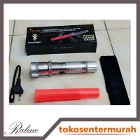 senter setrum stun gun laser swat police silver
