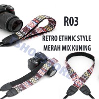 R03 Retro Ethnic Vintage Strap Kamera Canon Nikon Fujifilm Sony Pentax