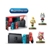 Jual Nintendo Switch Console with Neon Red/Blue Paket 3 Amiibo Murah